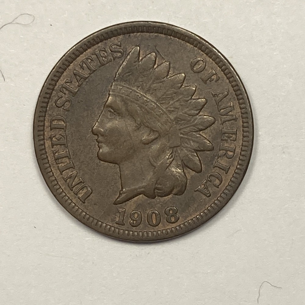 1908-S Indian Cent .01. Nearly Extra Fine.