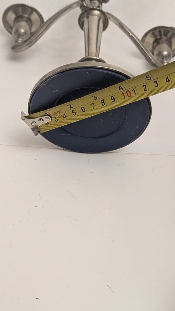 Vintage Silver Plate Adjustable Five Arm Candelabra