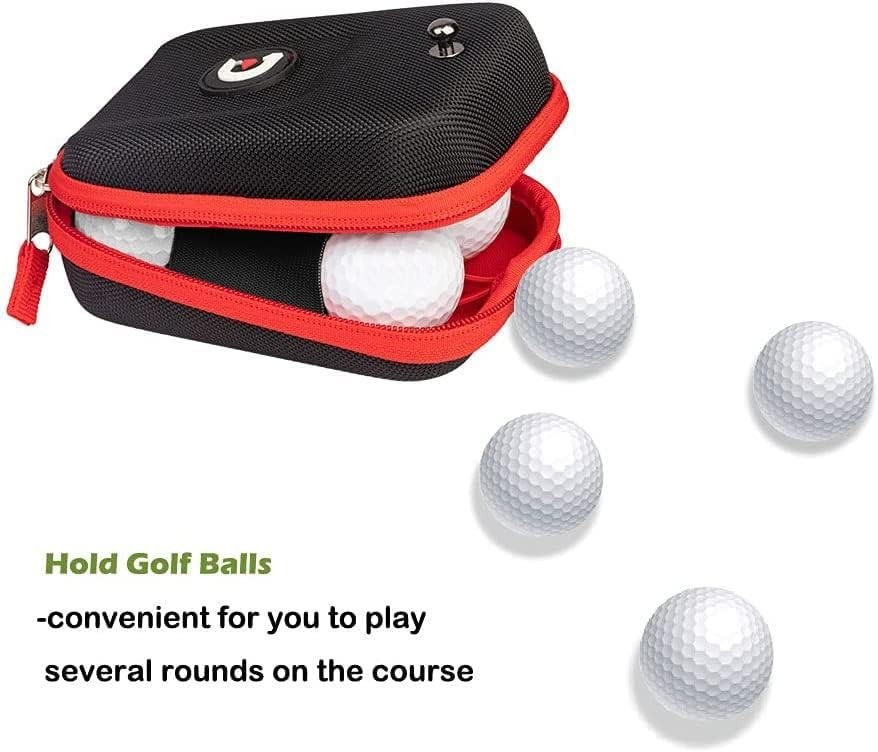 Stylish Black Rangefinder Case with Two Compartments for Organized Golfing
