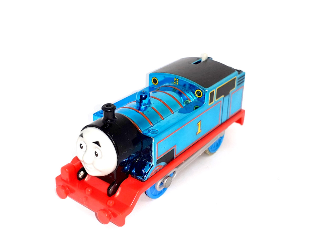 Thomas & Friends Motorized Trackmaster Metallic Blue Thomas Train Mattel 2013