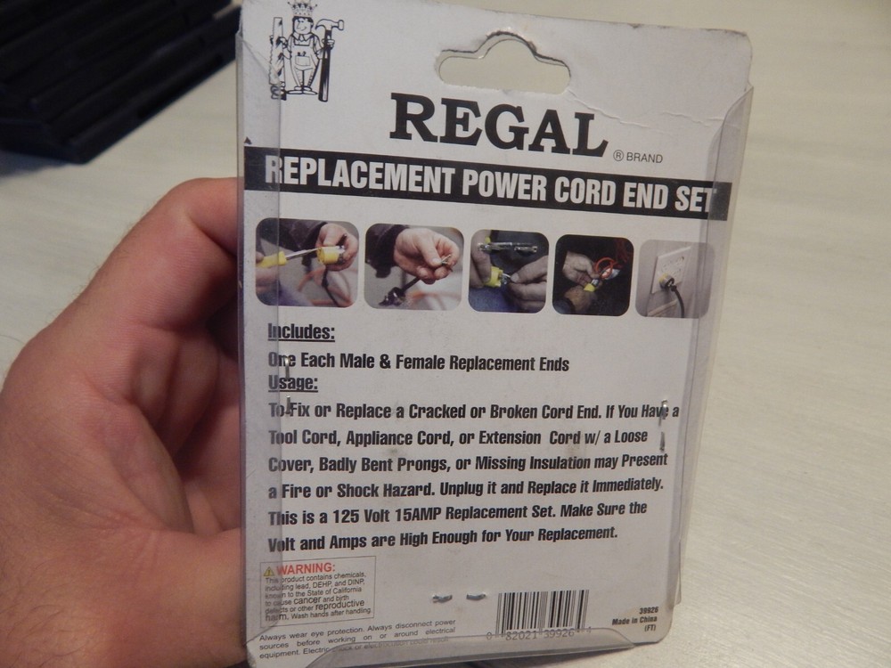 REGAL power cord replacement end set