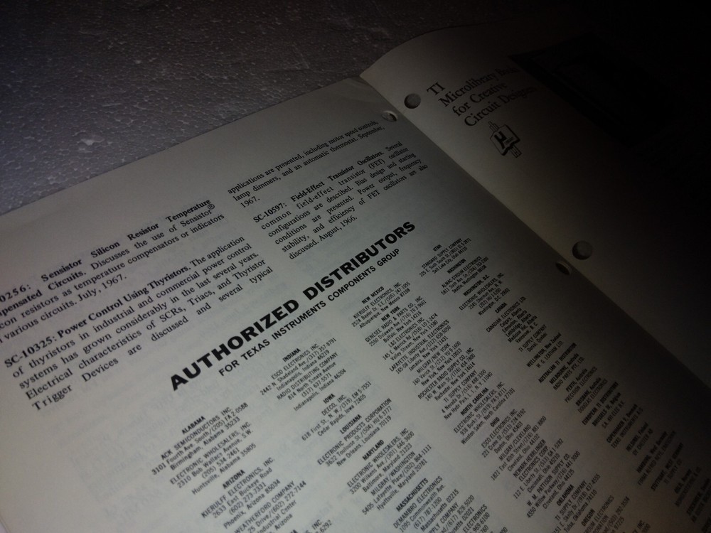 Texas Instruments Semiconductor IC & Discrete Components Descriptions 12 Pages