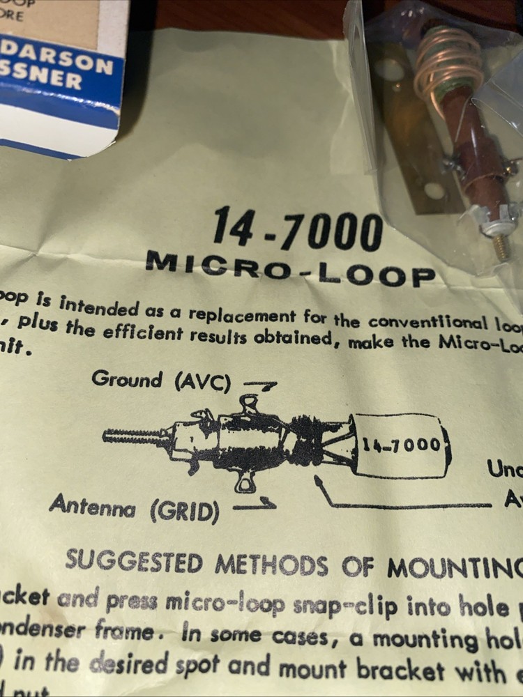 Meissner 14-7000 Adjustable Micro-Loop Oscillator Coil Iron Core NOS