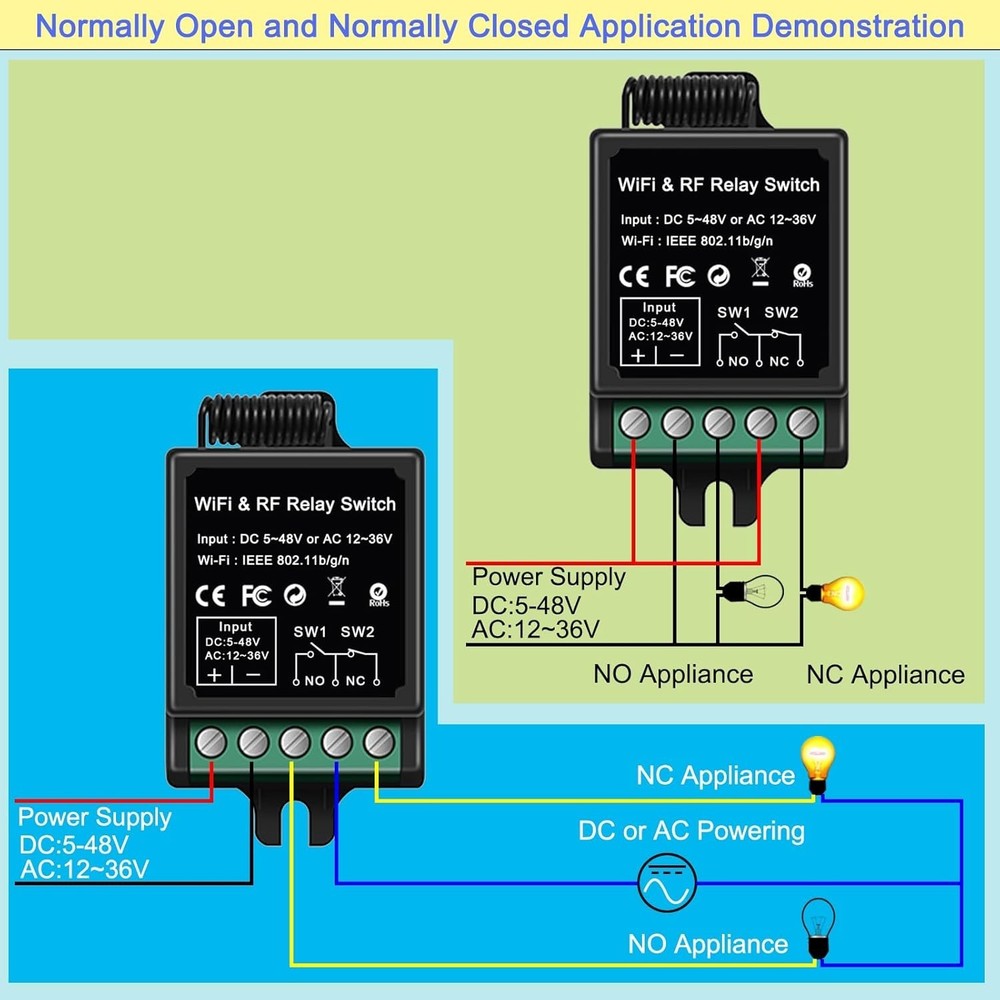 WiFi RF Wireless Remote Switch for Electric Lock Door Access Control