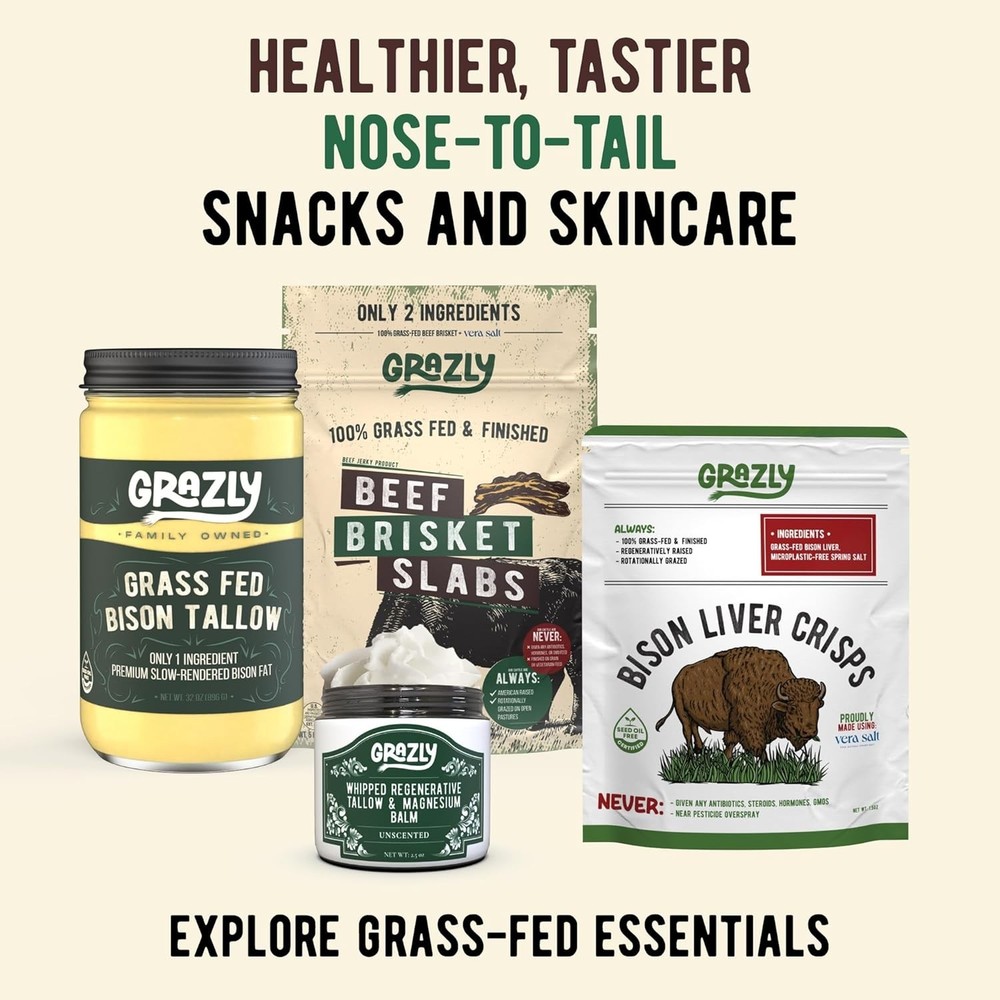 Grass-Fed Beef Brisket Slabs - High-Protein Snack