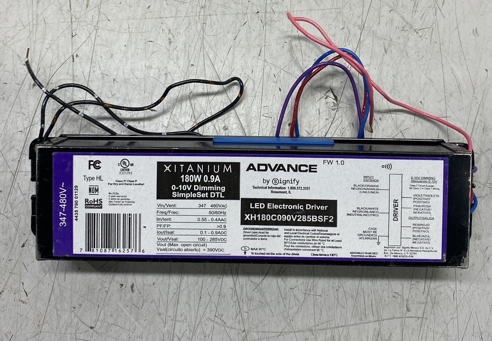 Signify Advance Xitanium Programmable LED Driver Lot 0f 5 - XH180C090V285BSF2