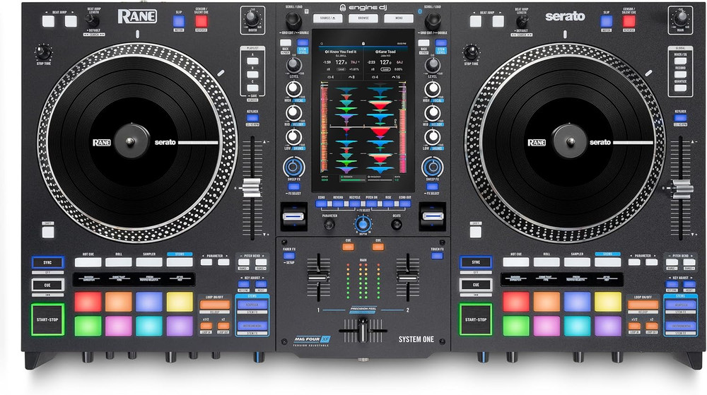 SYSTEM ONE All-In-One Standalone Motorized DJ Controller with Engine DJ OS, Seam