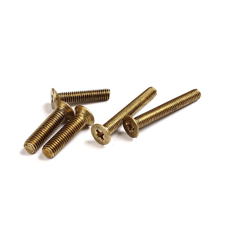 M2 M2.5 M3 M4 Brass Countersunk Flat Head Phillips Screw Machine Screws