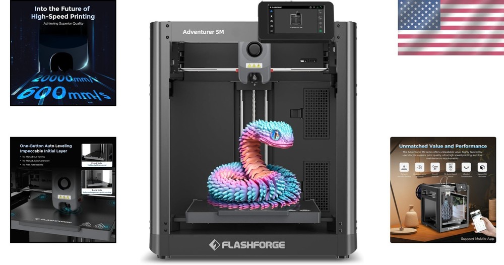 Precision 3D Printer with 220x220mm Size, Auto Leveling & Material Compatibility