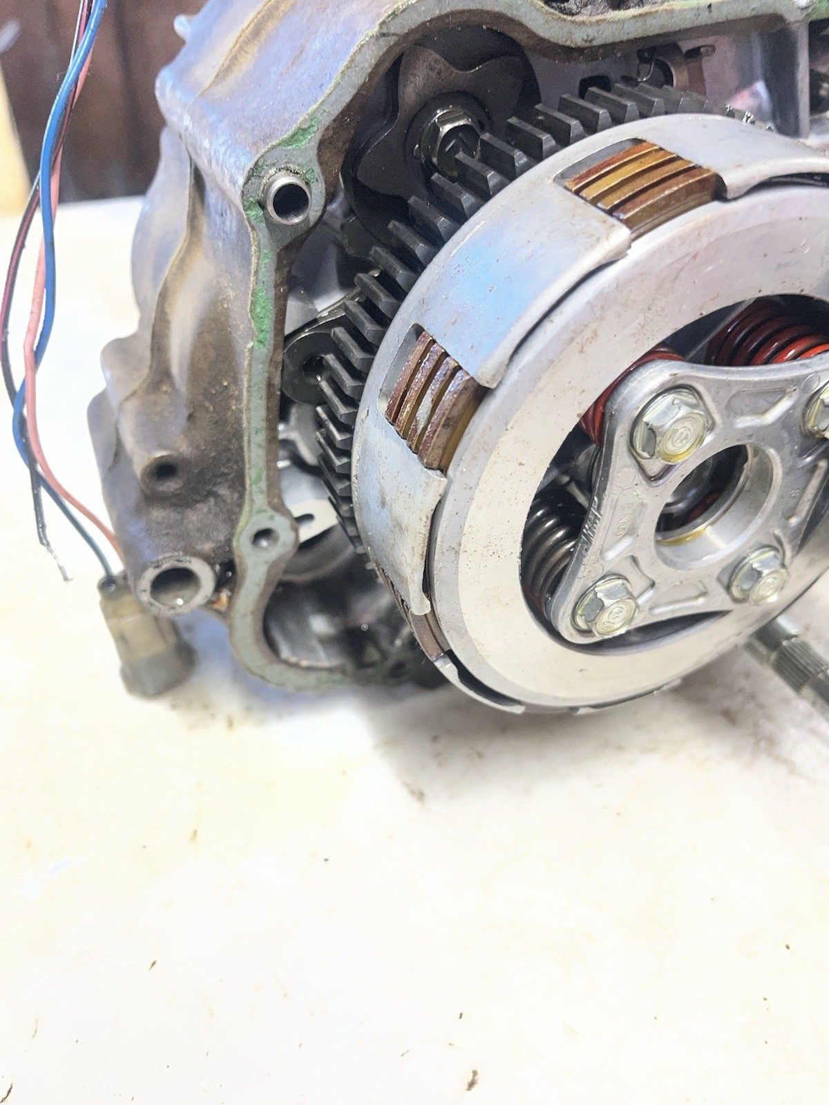 1993 Honda TRX 90 Bottom End Engine Crankcase Case Crankshaft Clutch Flywheel