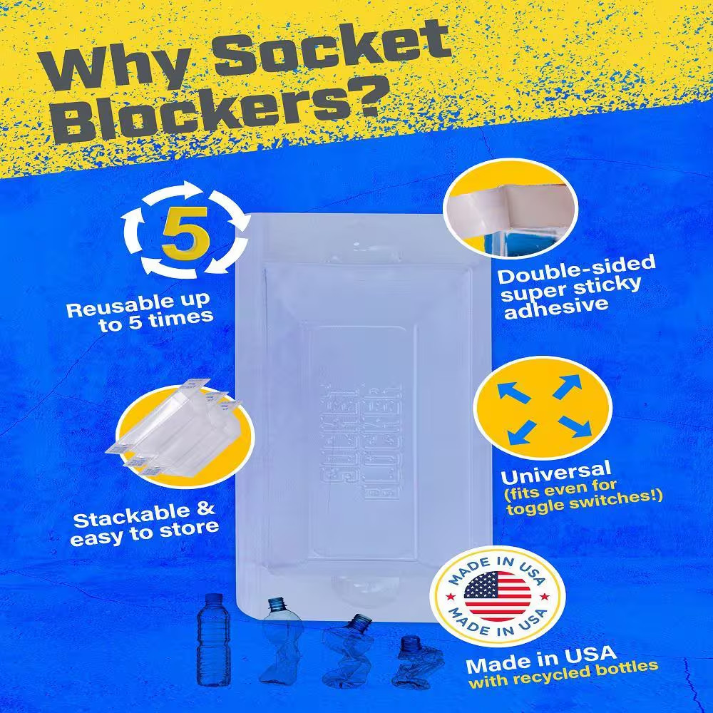 Socket Blocker-Outlet Cover for Drywall Texture and Paint (30-Pack)