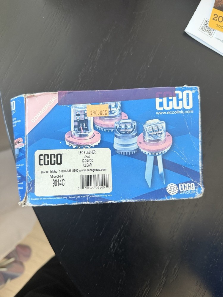 ECCO 9014C White LED Strobe Light Drill-in headlight tail light Surface Mount