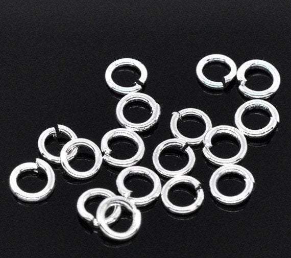 100 Jump Rings - Silver Plated - 8mm