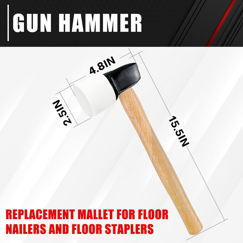C&T White Rubber Flooring Mallet with Replaceable Head,Non-Marring