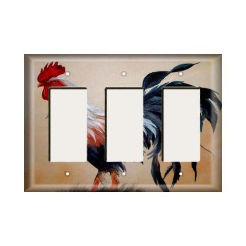 SnazzySwitch Rooster Profile Decorative Light Switch Plate Cover