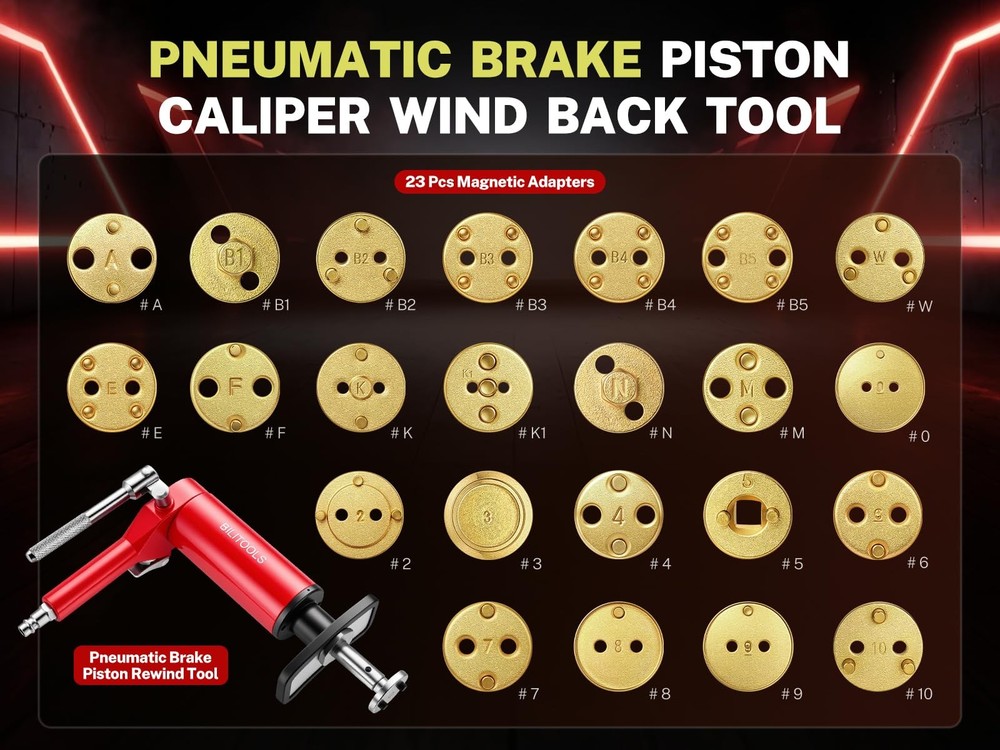 BILITOOLS Pneumatic Brake Caliper Tool, Black