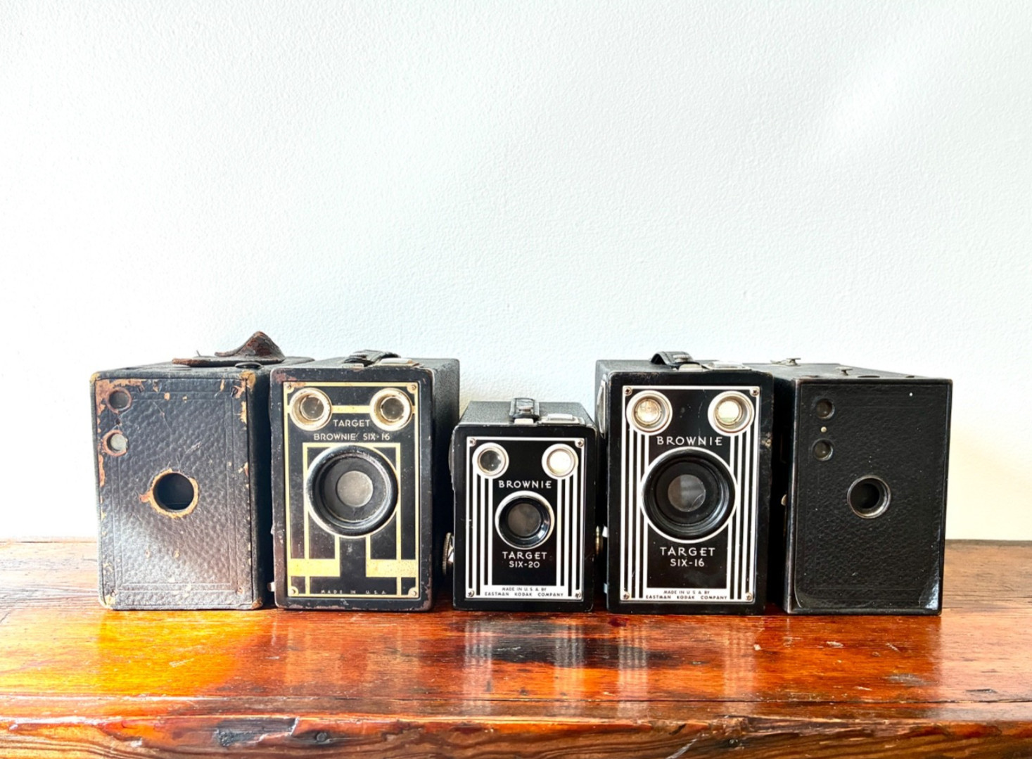 Vintage Lot of Kodak Box Cameras Art Deco Kodak 616 620 Film - Tested & Working