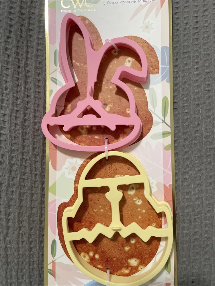 CWC Cook With Color 3pc Pancake Mold Set Easter Holiday