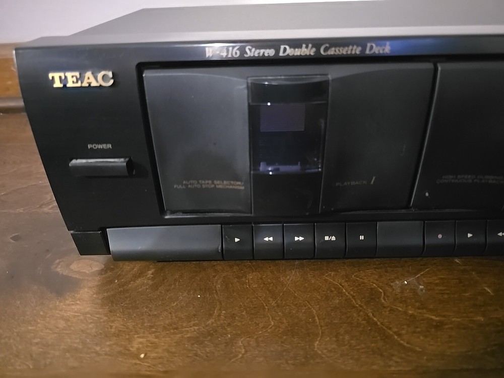 TEAC W-416 Stereo Double Cassette Deck - Tested Working