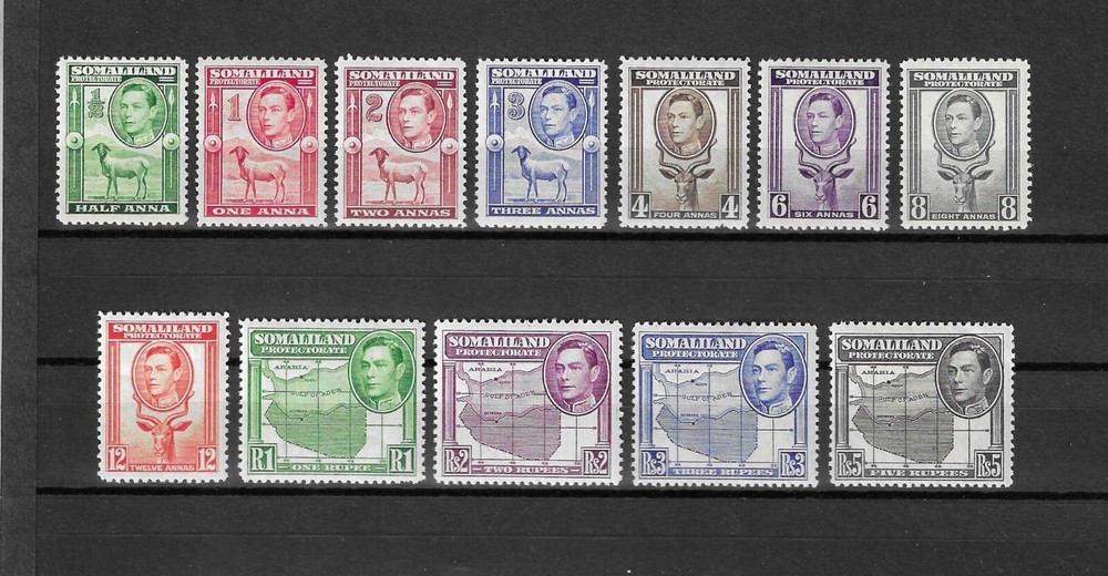 SOMALILAND 1938 SG 93/104 MINT