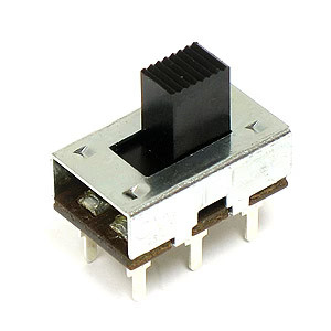 G18021E + (Pkg 20) Standard Size DPDT 3Amp Slide Switch