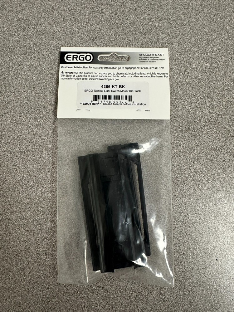 ERGO Tactical Light Switch Mount Kit-Black - 4366-KT-BK