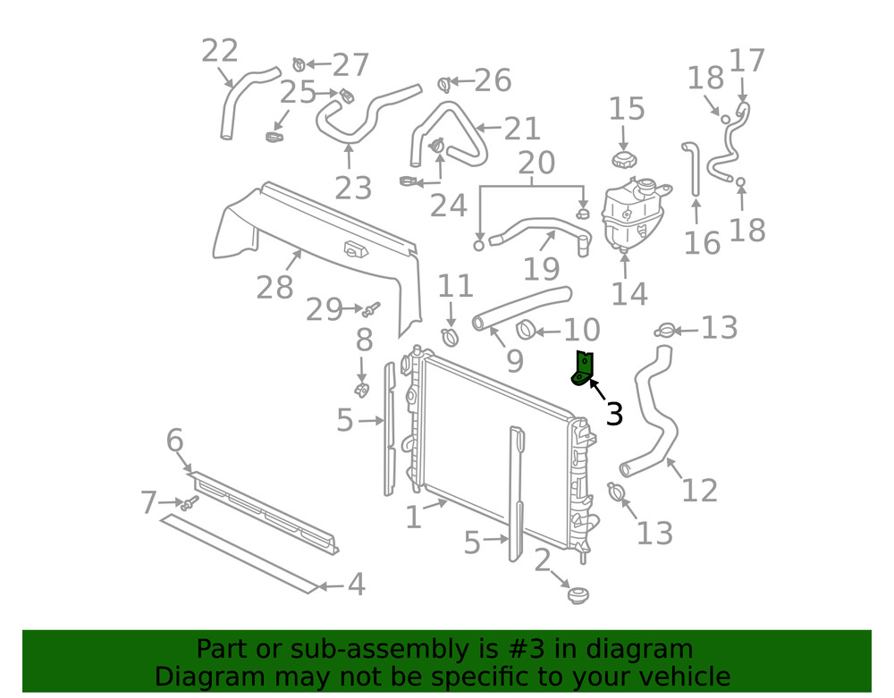 Genuine GM Cooling Module Bracket 22689759