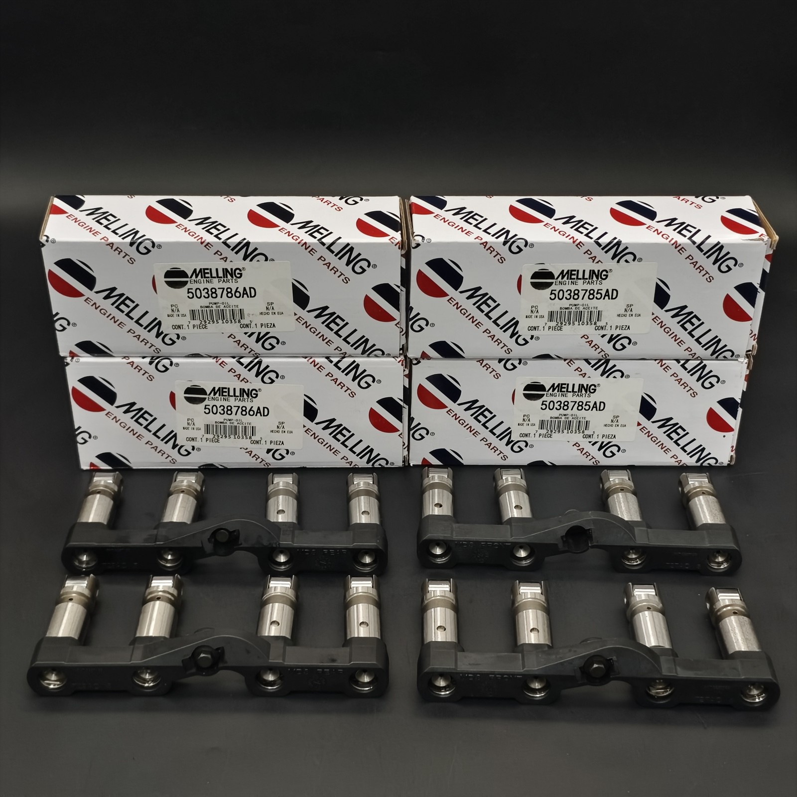 MELLING Hydraulic Lifters Complete SET Front & Back 2X 5038785AD 2X 5038786AD