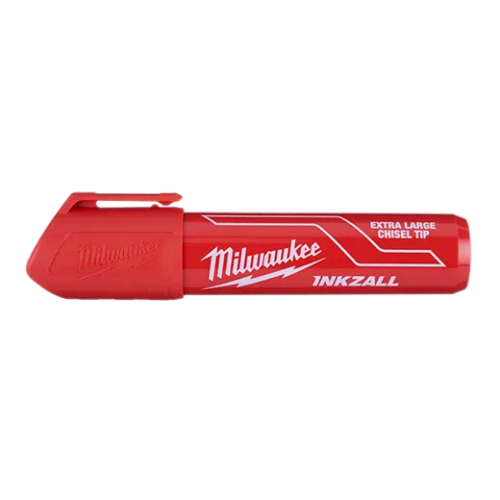 4-PACK Milwaukee INKZALL Extra Large Chisel Tip Red Marker 48-22-3266