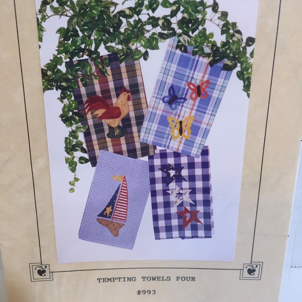 Tempting Towels Four Applique Pattern Stitchin' Friends