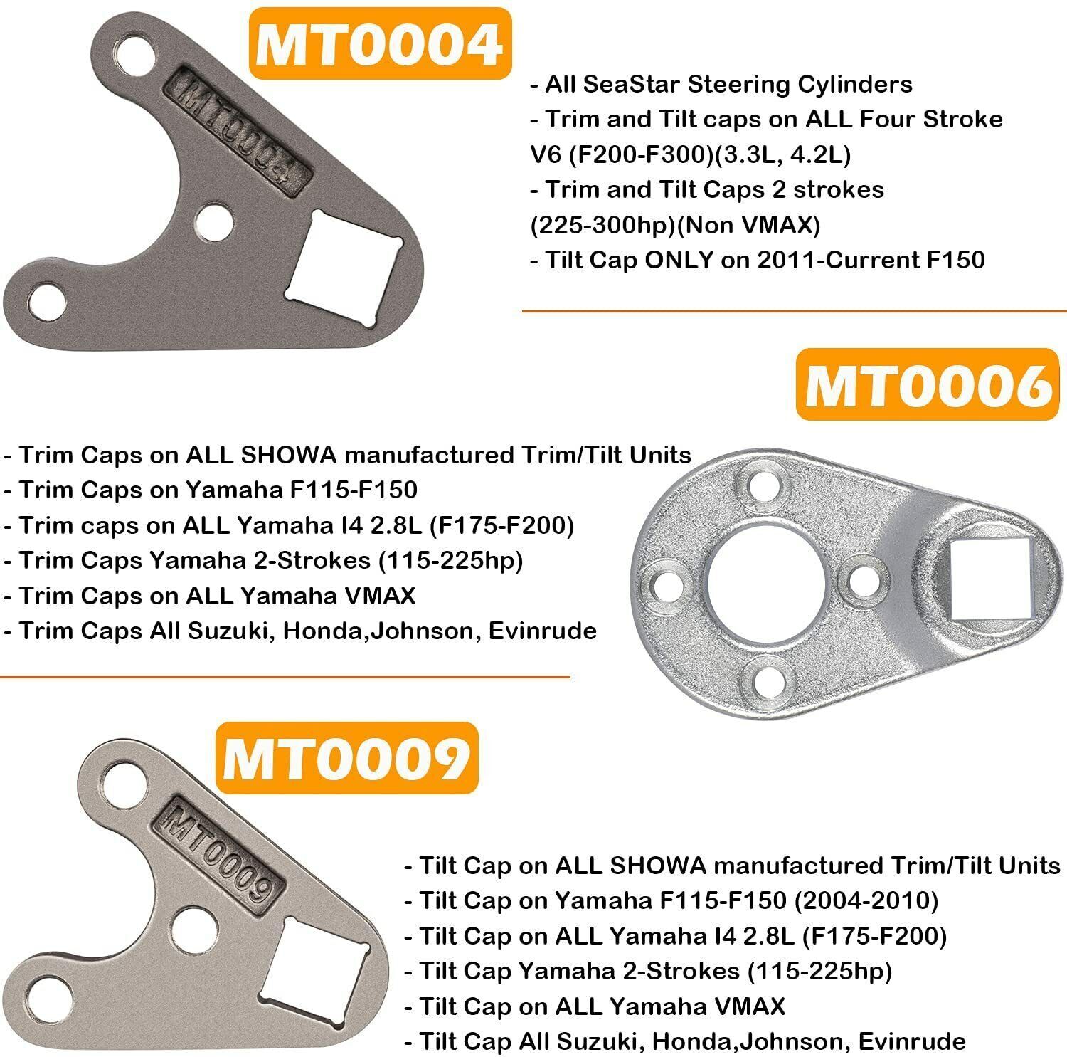 Outboard Trim Tilt Pin Wrench Tool Set MT0006 for Yamaha Suzuki Johnson Evinrude