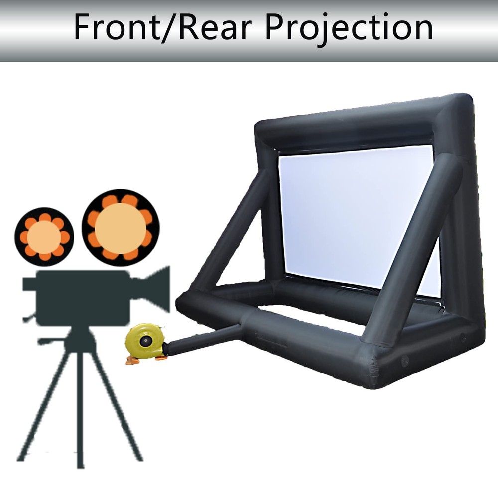 16ft Inflatable Projector Screen, Outdoor Projector Screen, Front/Rear Projec...