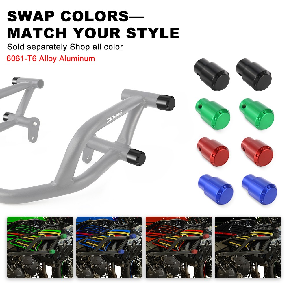 Front Crash Cage Peg Support Stunt Fit For Kawasaki NINJA ZX-6R ZX636 2009-2025