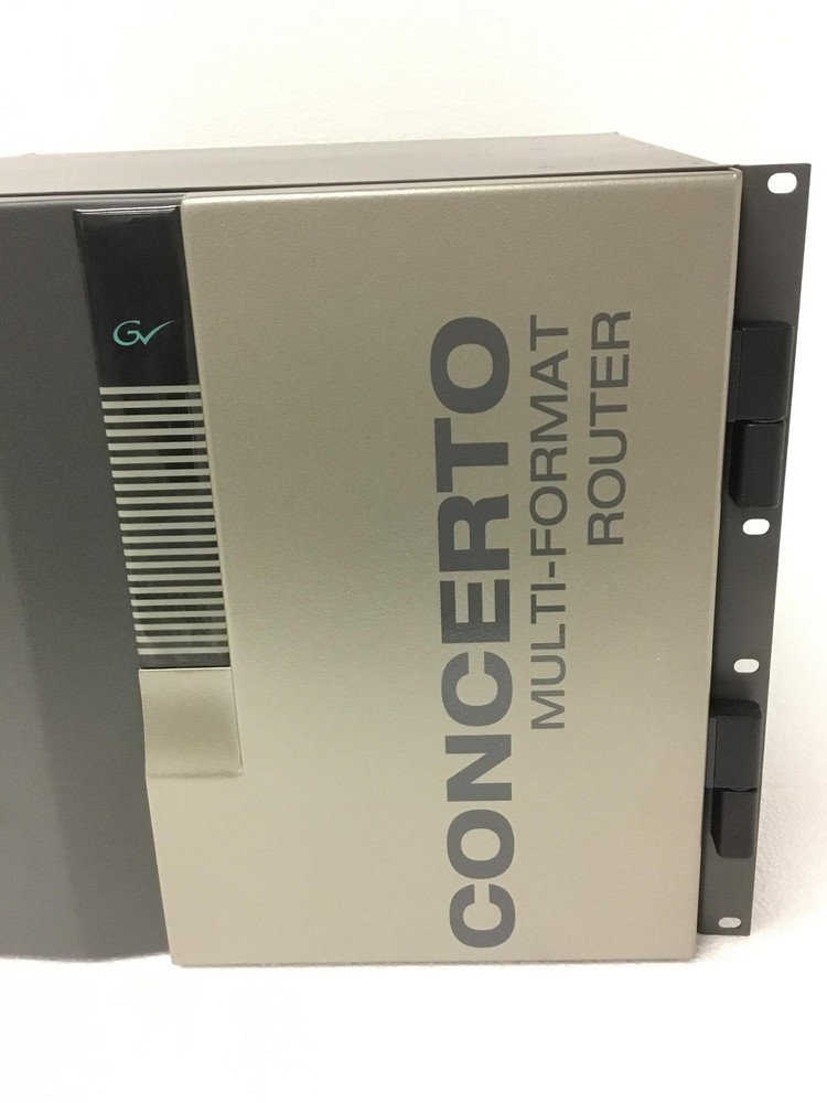 NEW GRASS VALLEY Concerto Multi-Format Router W/2XCrs2001 Fast Controller,WORKNG