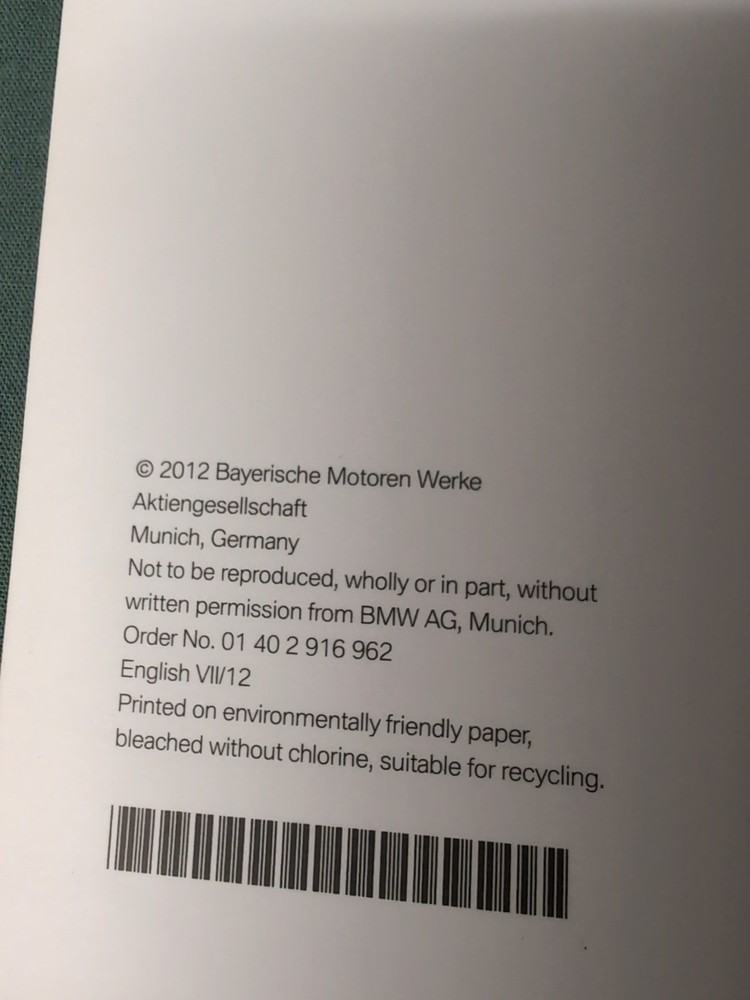 BMW X5 & X6 Quick Reference Booklet#01402916962