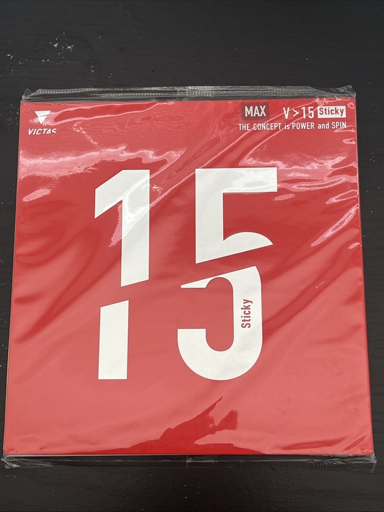 Victas Table Tennis Rubber V15 Sticky Red MAX