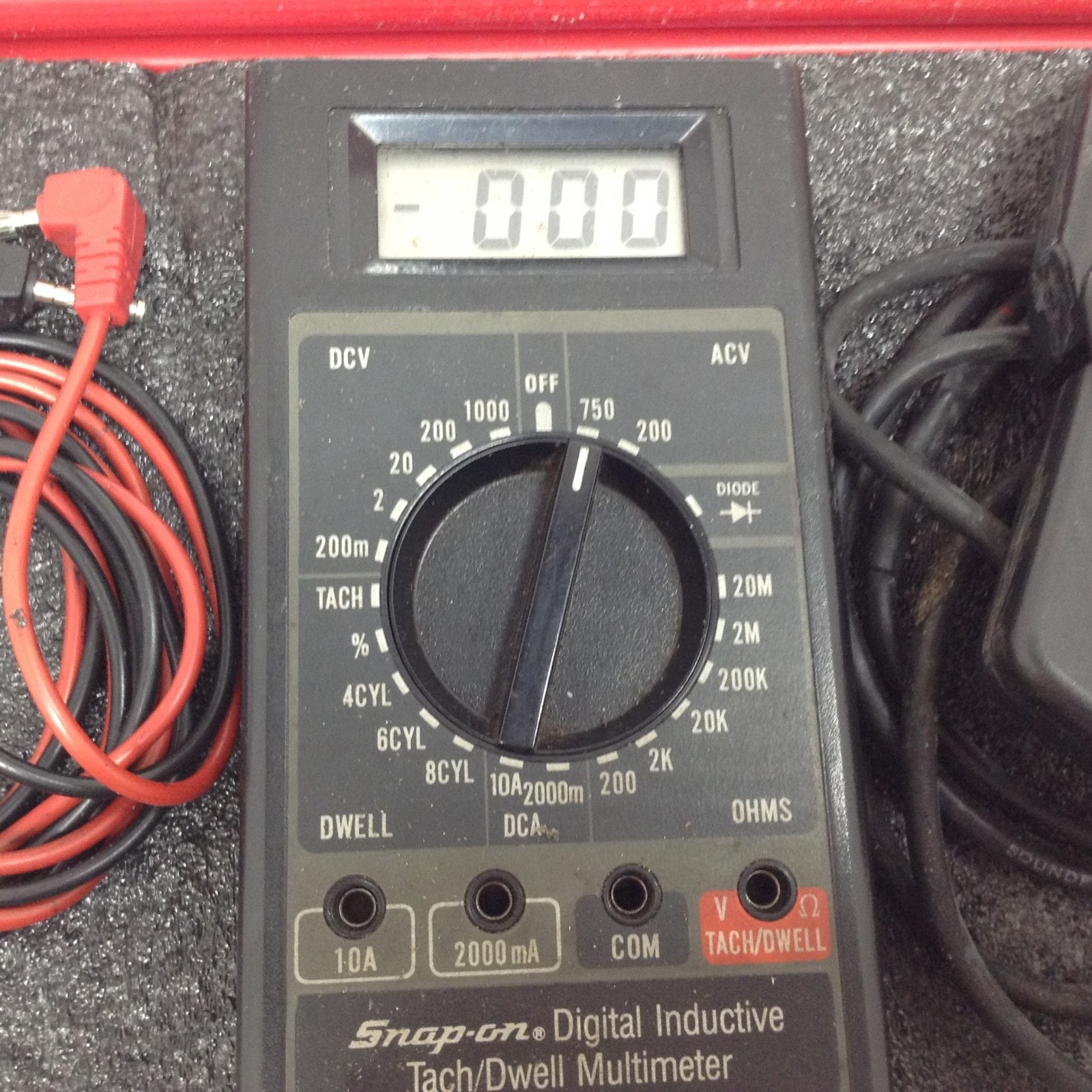 Snap-On 250 Digital Inductive Tach/Dwell Multimeter w/ Carrying Case