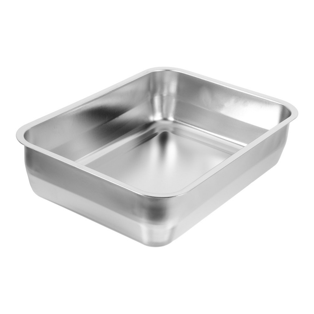 Trays for Food Serving Rectangular Roasting Dish Compact Stainless Pan