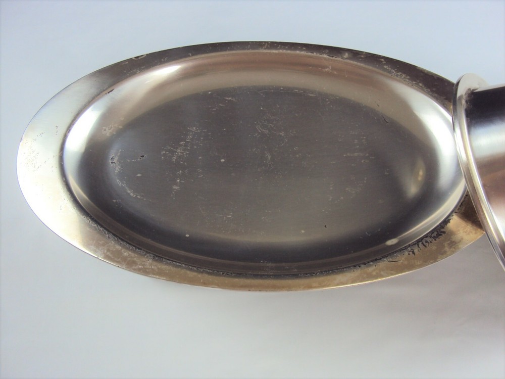 SAMBONET ITALY BY ONEIDA OVAL SILVER PLATED SERVING PLATTER WITH LID