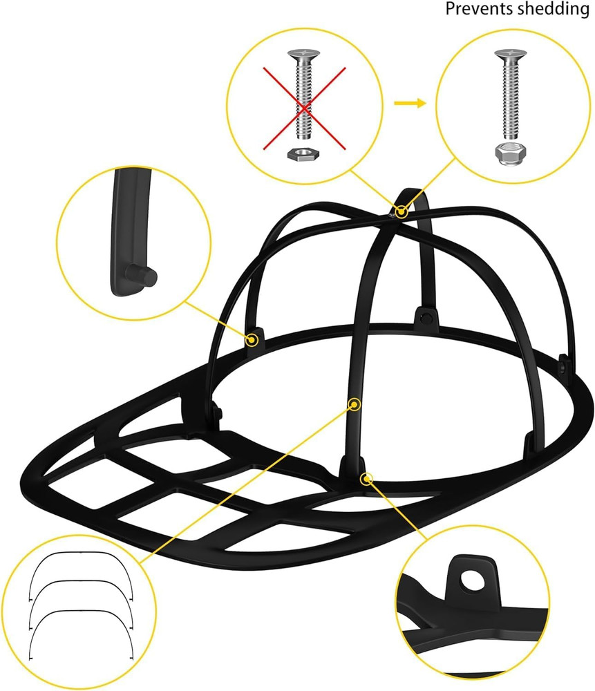 Baseball Cap Washer Cage Sturdy Frame Laundry Protector 1-Pack