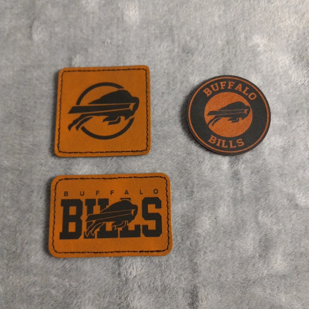 Bills Leather Iron on Patch For Hats And Accessories