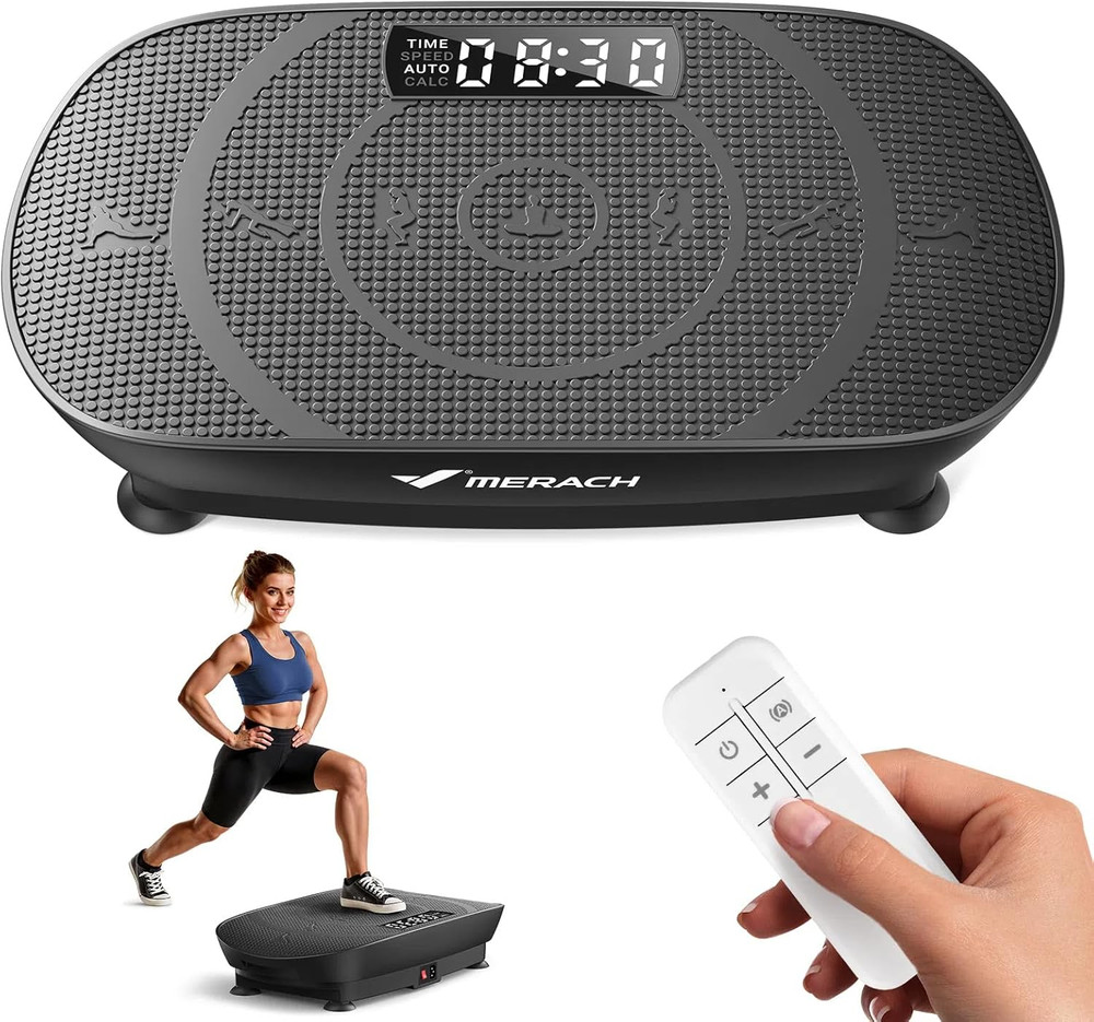 Vibration Plate Exercise Machine with LED Display & Calorie Tracker for Home