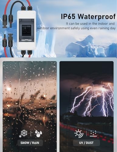 DC 1000V Circuit Breaker, Non Polarized, 30 Amp, 2 Pole, AC DC Dc1000v 30 Amp