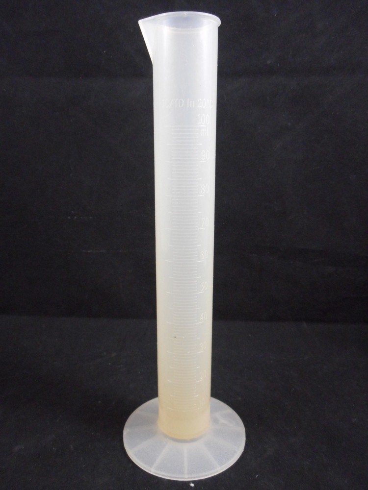 Laboratory Plastic PP Polypropylene 100mL Single Scale Graduated Cylinder
