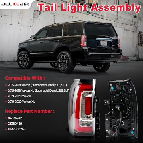 LED Tail Lights Assembly Compatible With 2015 2016 2017 2018 Left Driver Side
