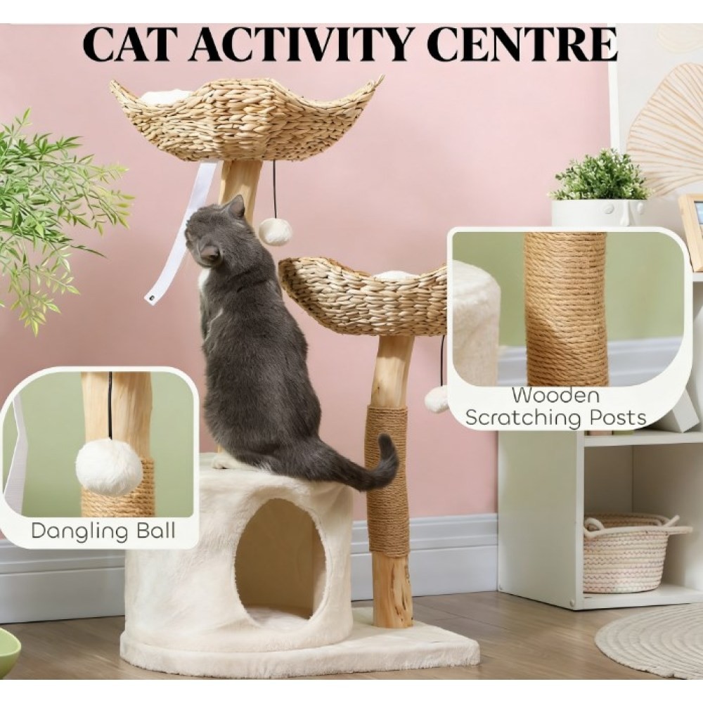 Cat Tree Tower Multi-Level w/Scratching Posts, Bed & Toy, Free Shipping