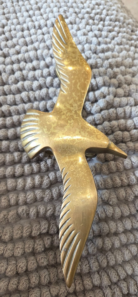 Vintage Solid Brass Seagull Door Knocker