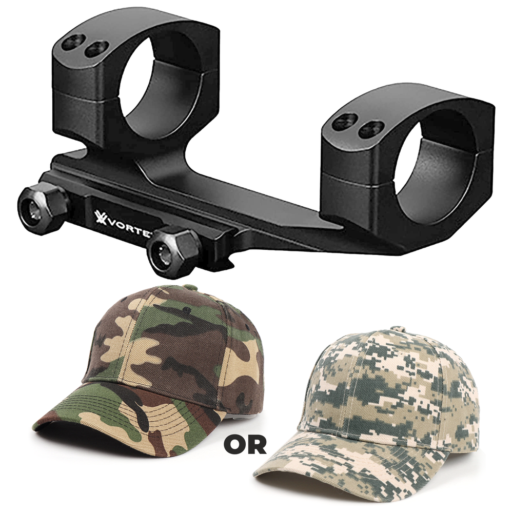 Vortex Optics Pro Extended 1 in Cantilever Mount with Free Hat Bundle