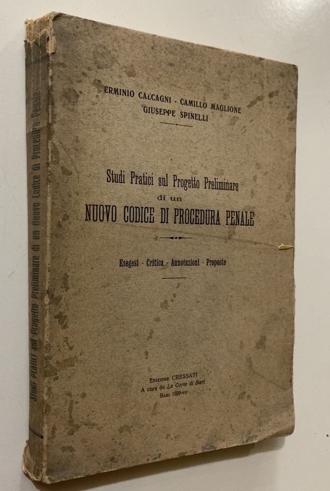 PRACTICAL STUDIES PRELIMINARY DRAFT NEW CODE OF CRIMINAL PROCEDURE CREATED 1929
