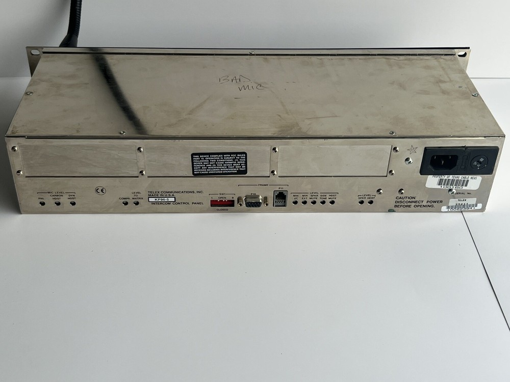 KP 96-5 Telex Matrix Intercom Key Panel For Parts Only